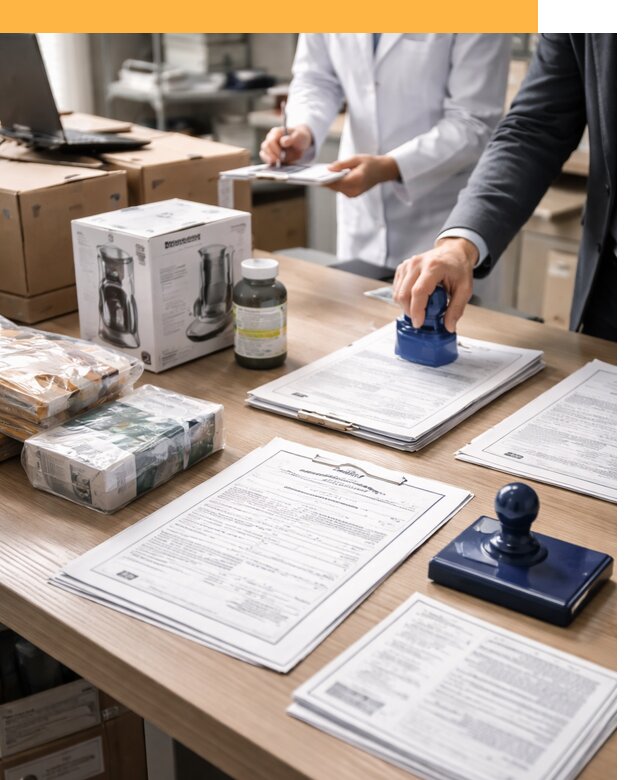 Сертификация импортных товаров от 12502 с таможенным сопровождением